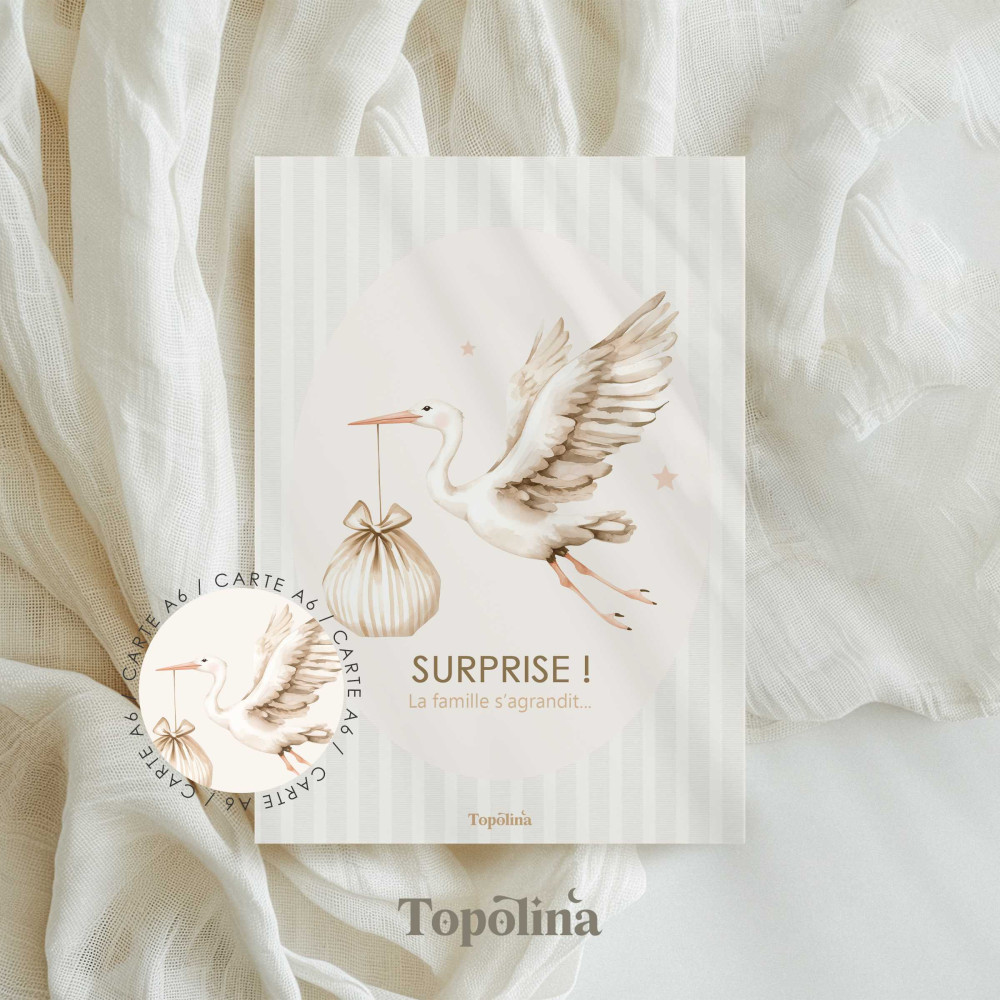 Carte annonce grossesse famille