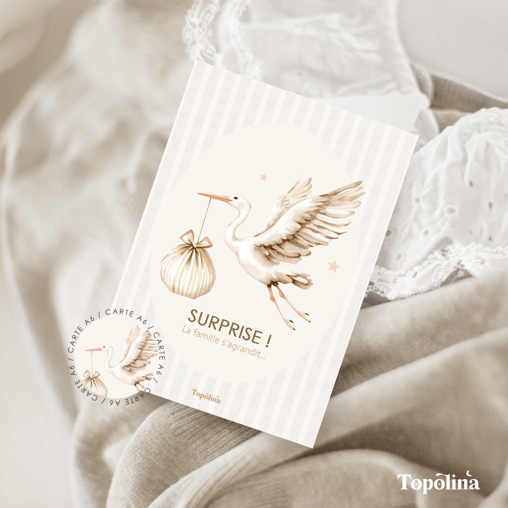 Illustration annonce bébé surprise