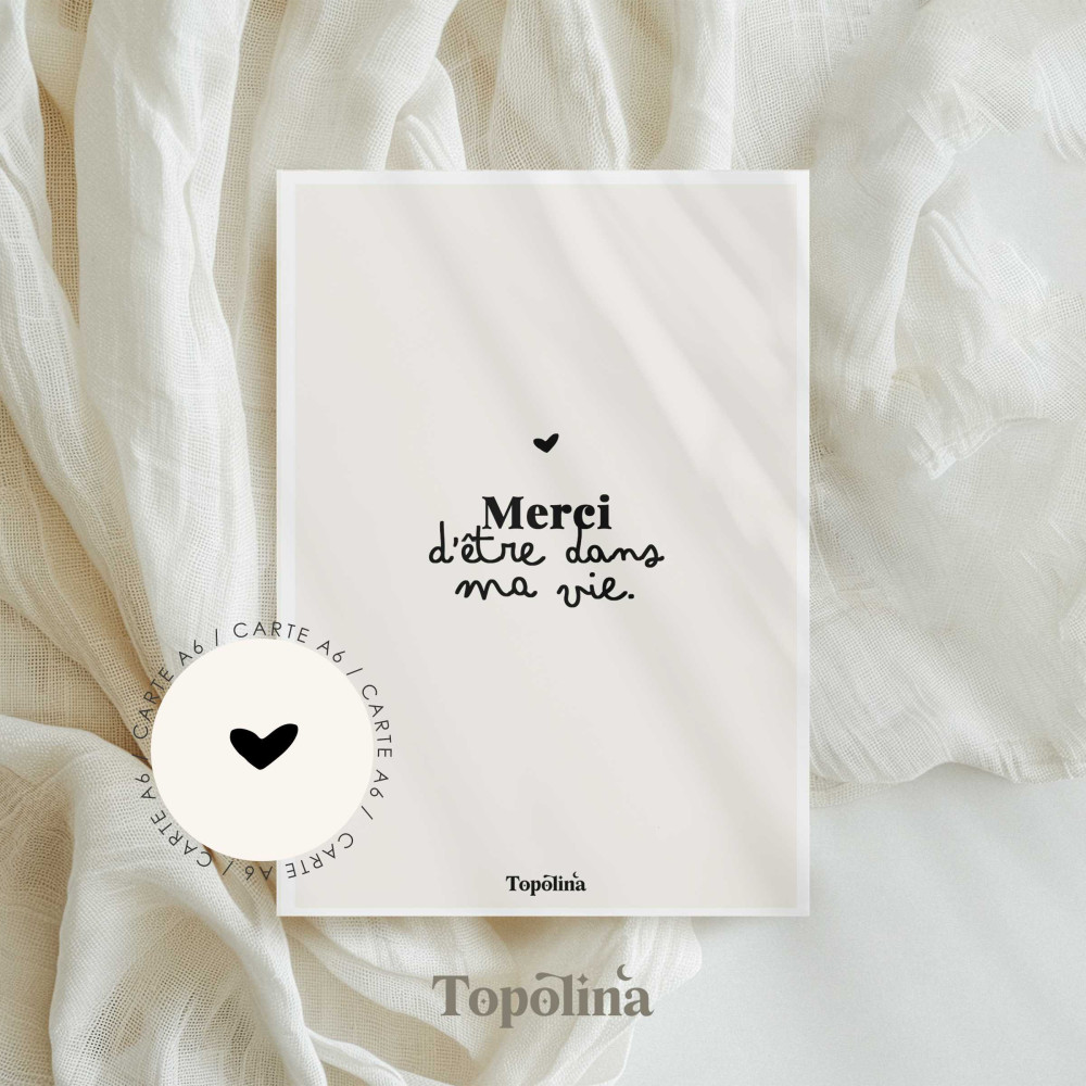 carte remerciement citation