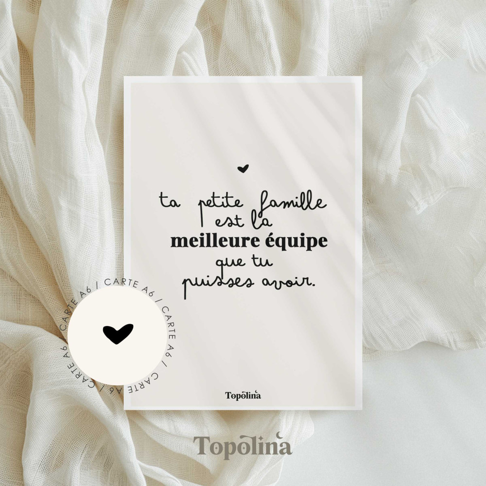 Carte citation famille douce