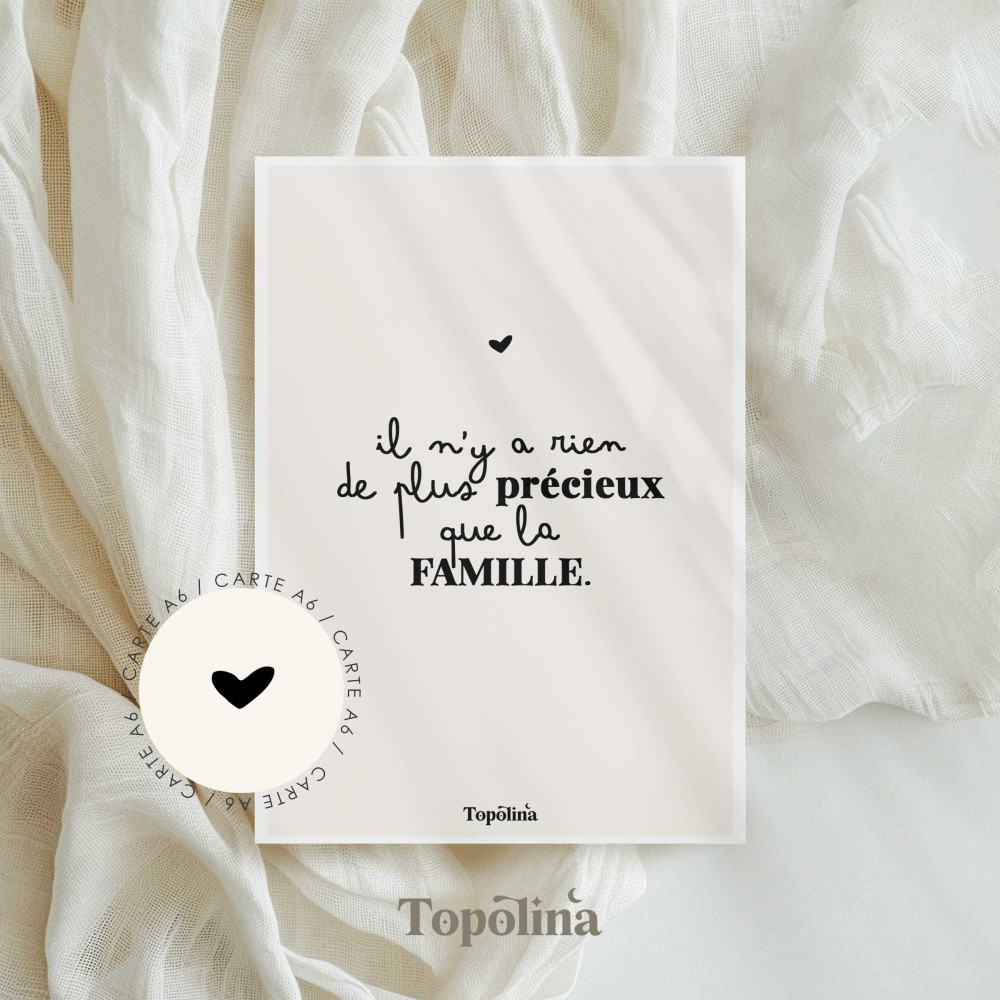 Carte citation famille amour