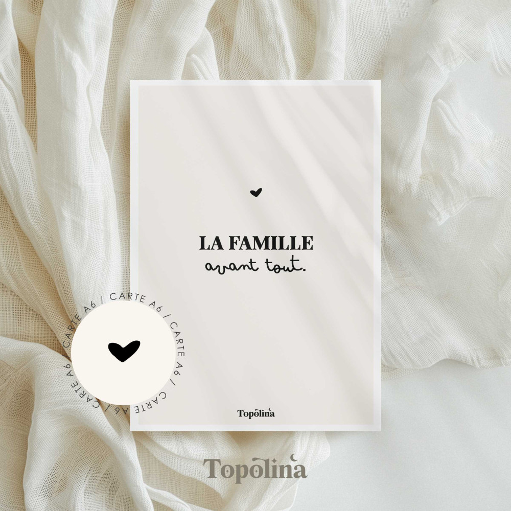 Carte citation famille amour