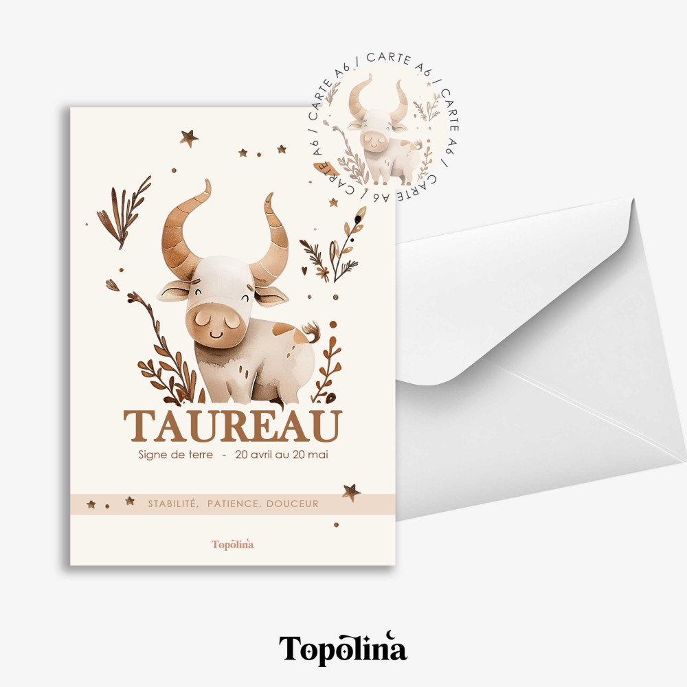 carte postale taureau