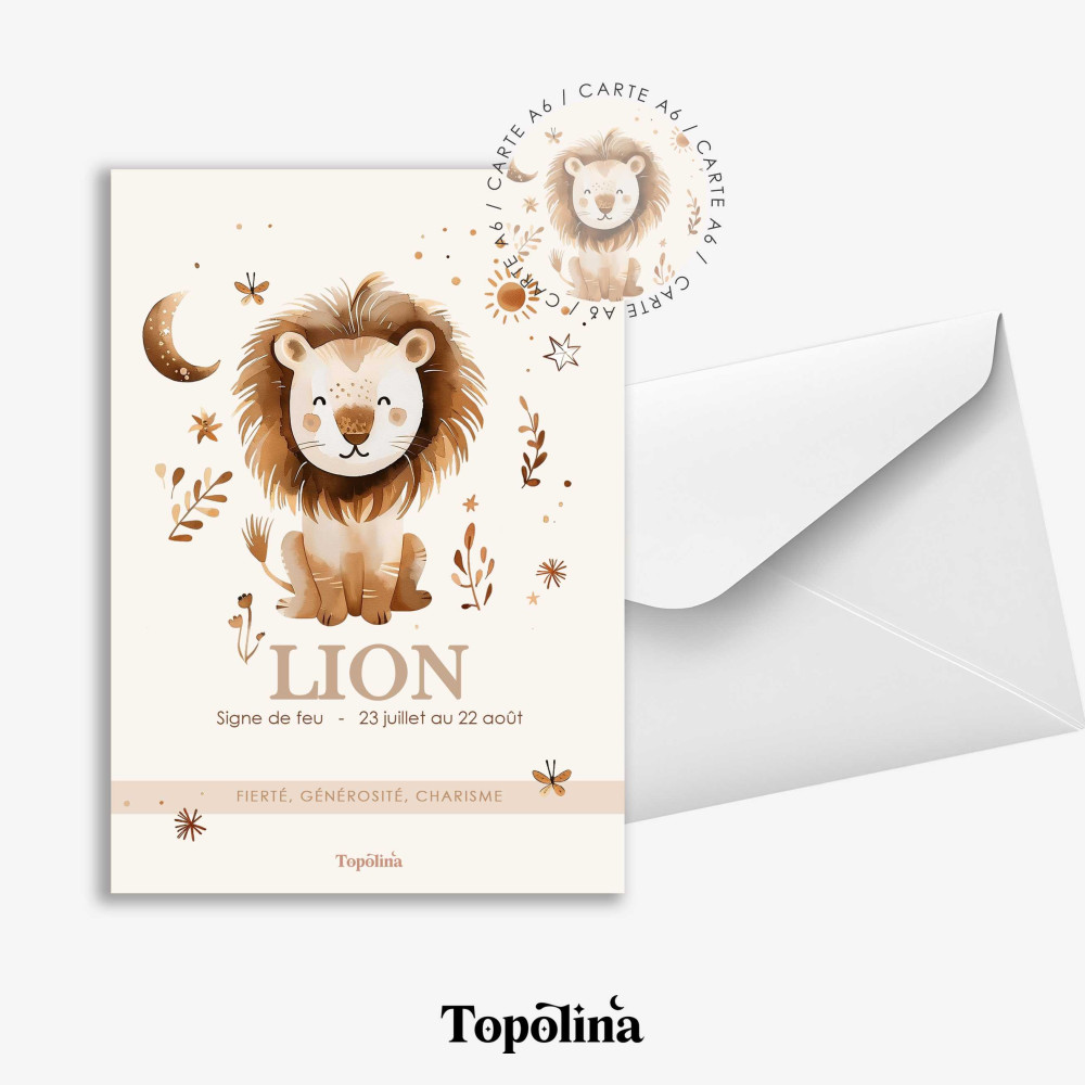 carte astrologique Lion