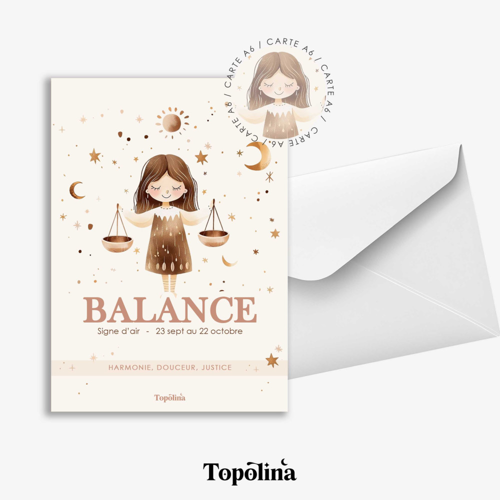 carte astrologique Balance