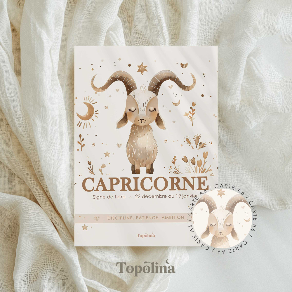Carte astrologique Capricorne