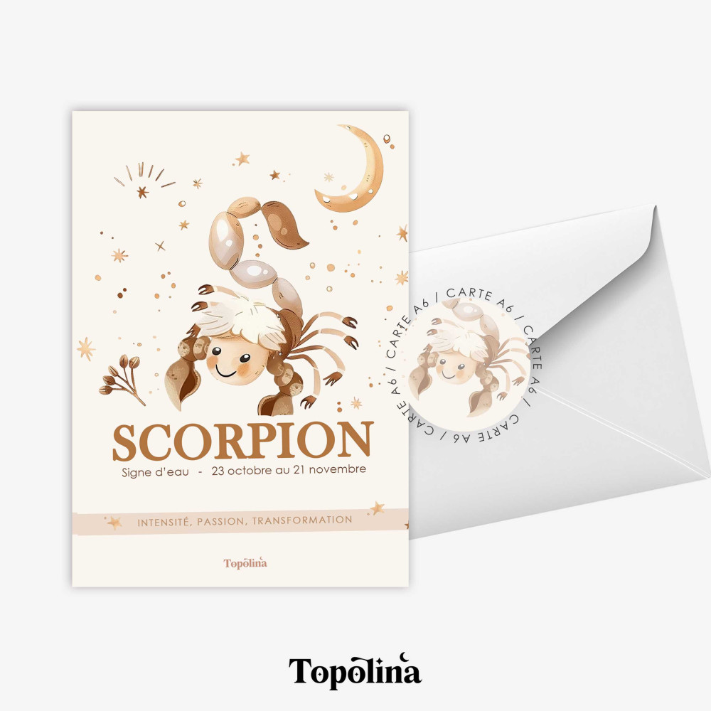Carte postale scorpion