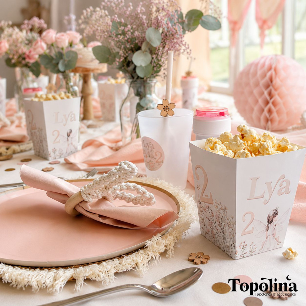 Boîtes à popcorn personnalisées | Anniversaire, baptême et fête à thème