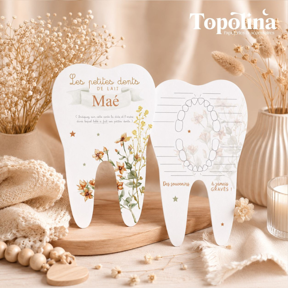 Carte souvenirs – Mes petites dents de lait personnalisée