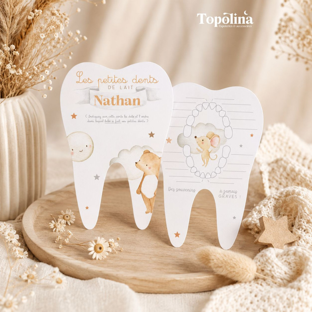 Carte souvenirs – Mes petites dents de lait personnalisée