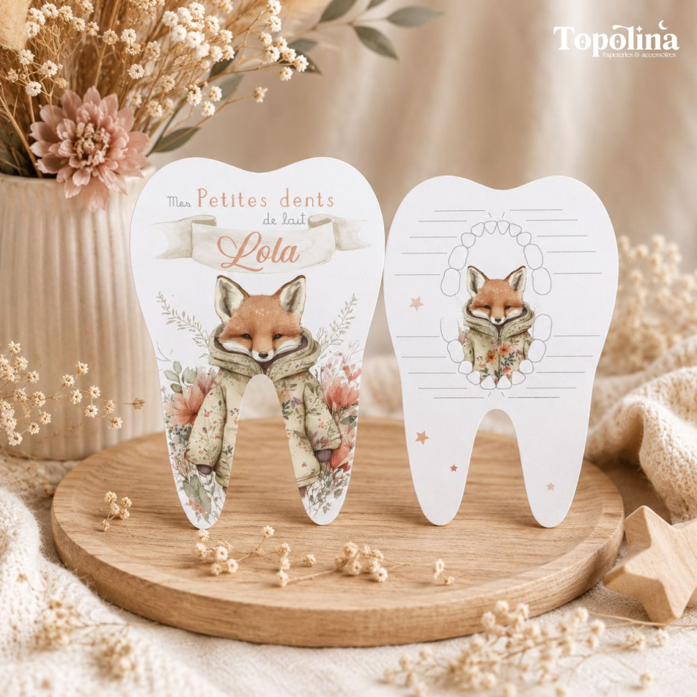 Carte souvenirs – Mes petites dents de lait personnalisée