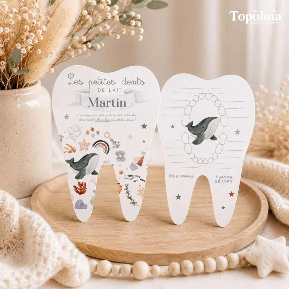 Carte souvenirs – Mes petites dents de lait personnalisée
