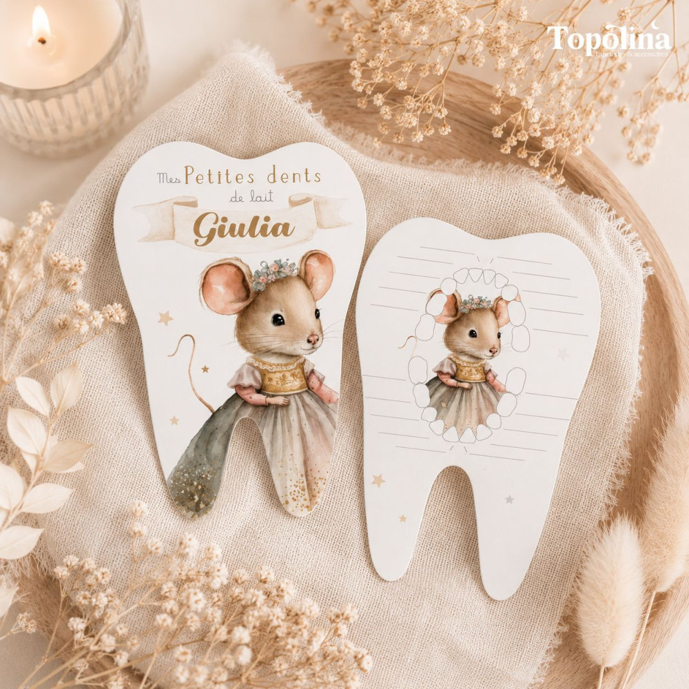Carte souvenirs – Mes petites dents de lait personnalisée