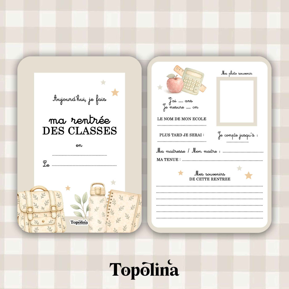 carte rentrée scolaire
