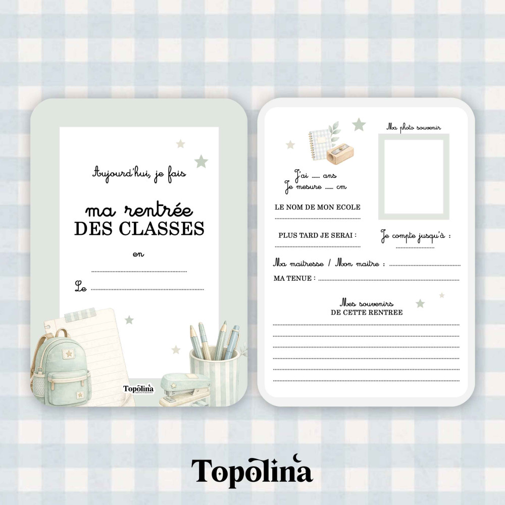 carte rentrée scolaire