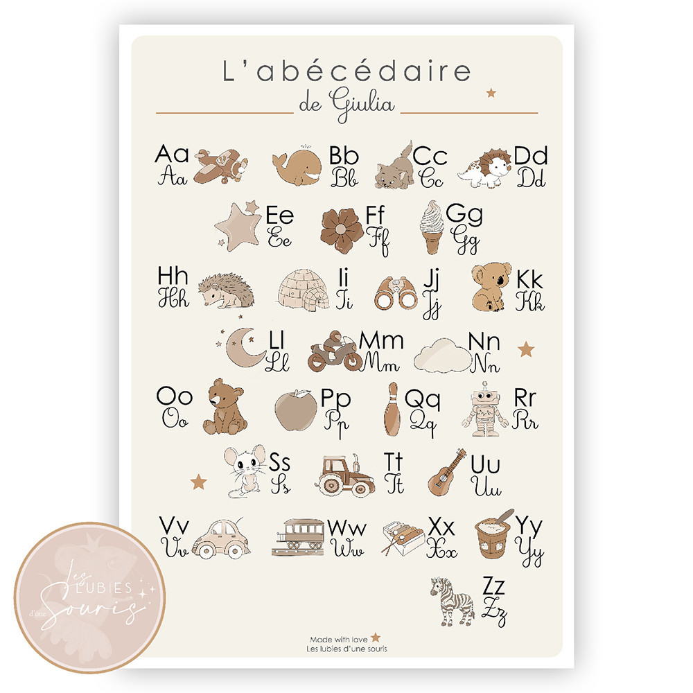 ★ Abécédaire - Personnalisable au prénom de l'enfant